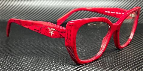 prada pr 18wv eyeglasses red